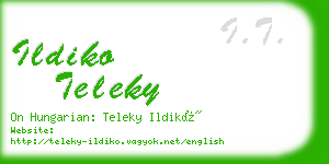 ildiko teleky business card